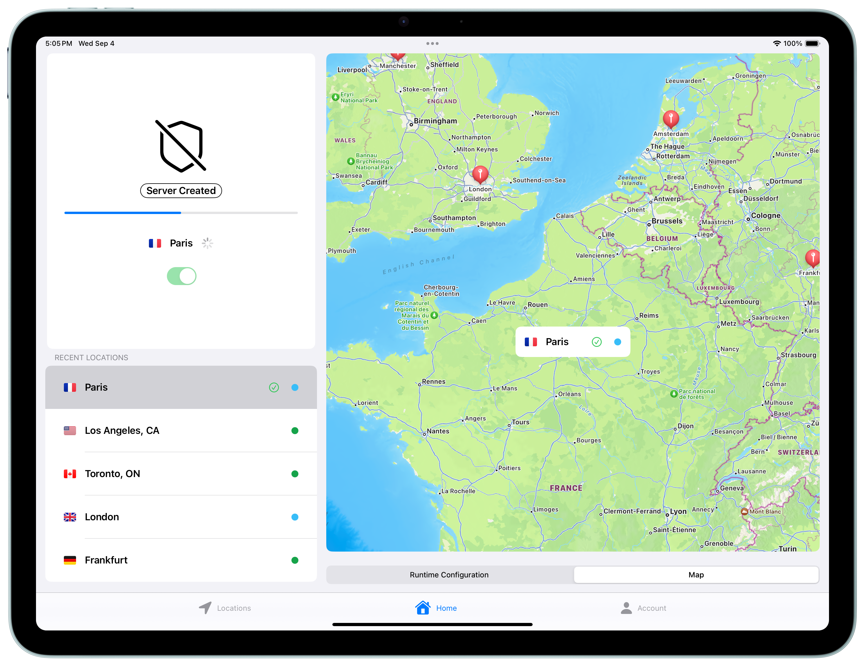 Helsinki VPN on iPad